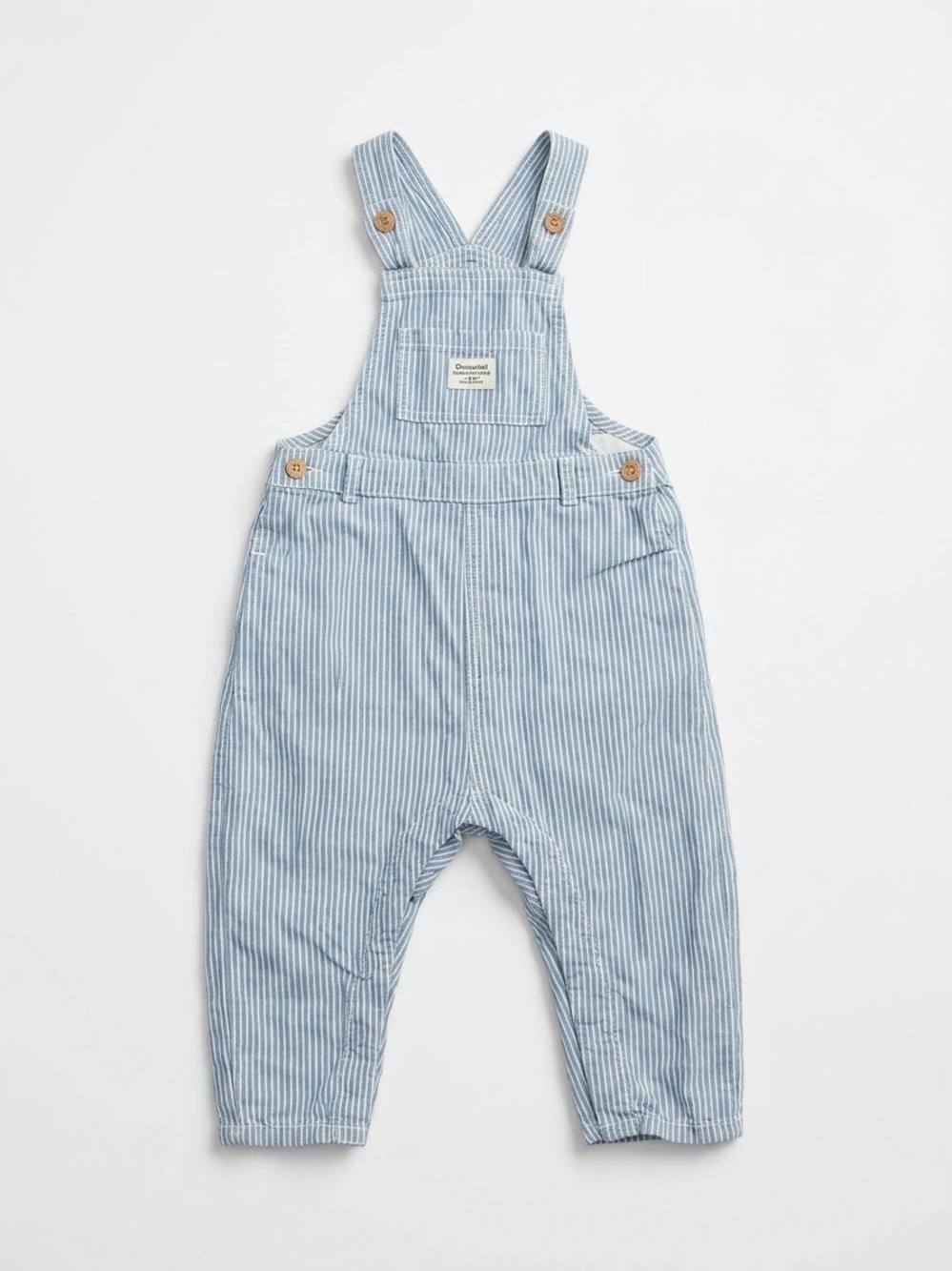 H&M Baby/Toddler Blue Stripe Overalls 9-12 months